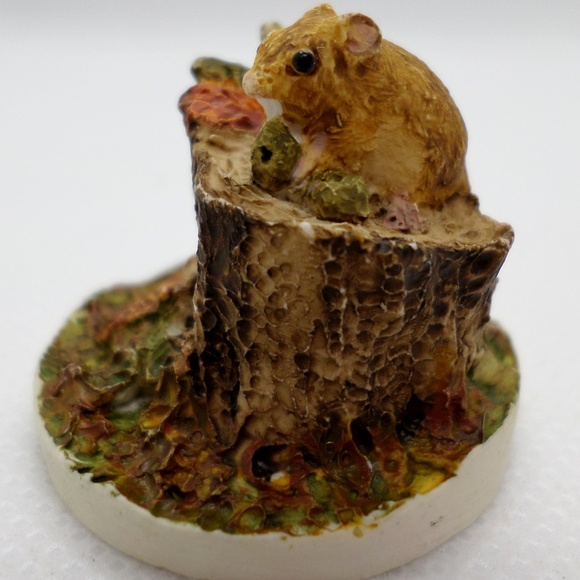 Peter Fagan 1983 Mouse On Tree Stump Rare - Picture 3 of 8